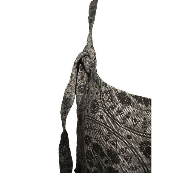 BEAUTIFUL Lakhays Boho Tie Overalls Linen-Like Medallion Wide Leg Lagenlook Ankl - Picture 6 of 9